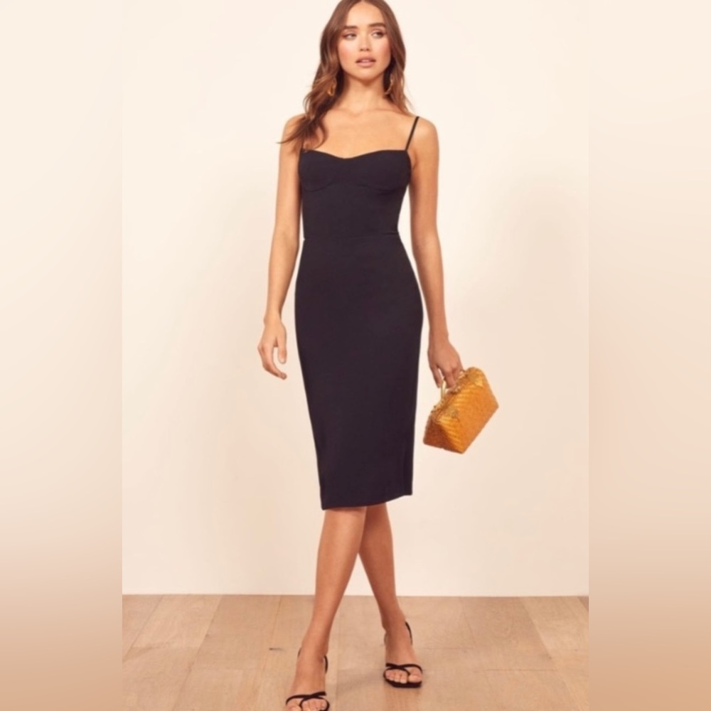 Reformation Isabel black cocktail dress size 2 BNWT